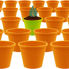 Image showing plastic garden pot 