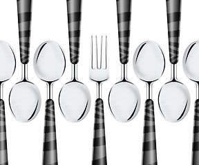 Image showing Fork and spoons