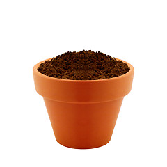 Image showing clay pot with Soil