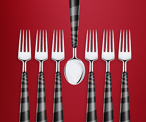 Image showing set of forks