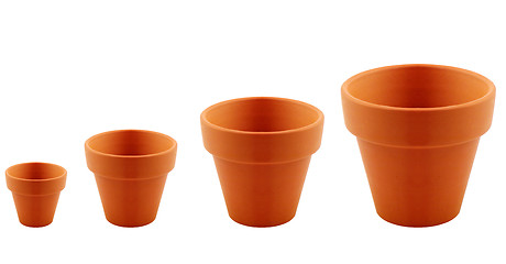 Image showing clay garden pots