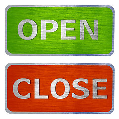 Image showing Open and close  signs