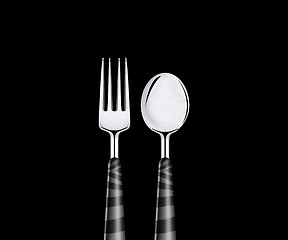 Image showing Fork and spoon