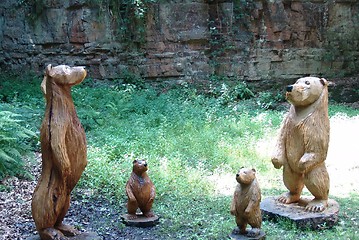 Image showing wooden bears