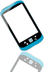 Image showing modern smart phone for mobile communication with white screen