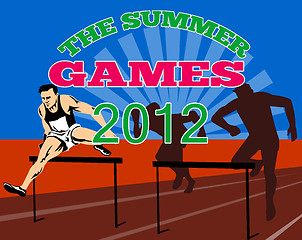 Image showing Games 2012 Track and Field Hurdles British Flag