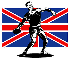 Image showing Games 2012 Discus Throw British Flag