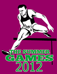 Image showing Games 2012 Track and Field Hurdles British Flag