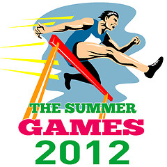 Image showing Games 2012 Track and Field Hurdles British Flag