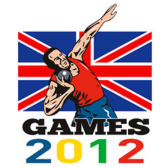 Image showing Games 2012 Shot Put Throw British Flag