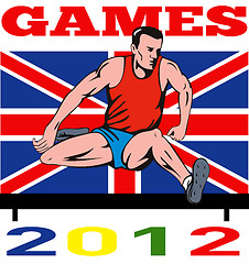 Image showing Games 2012 Track and Field Hurdles British Flag