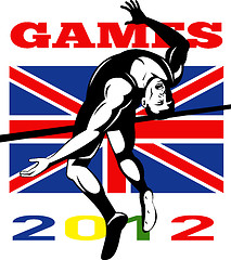 Image showing Games 2012 High Jump Track and Field British Flag