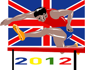 Image showing Games 2012 Track and Field Hurdles British Flag