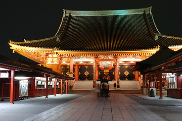 Image showing Asakusa Temple by night