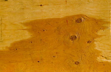 Image showing Background of wet wooden plate sheet wall closeup 