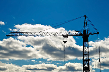 Image showing Crane in the sky