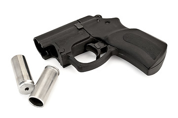 Image showing Traumatic pistol with ammunition