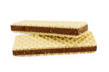 Image showing Wafers with a layer of porous chocolate