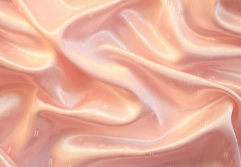 Image showing Smooth elegant pink silk as background