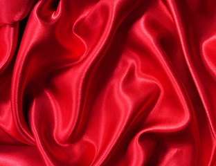 Image showing Smooth elegant red silk 