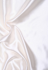 Image showing Smooth elegant white silk as wedding background 