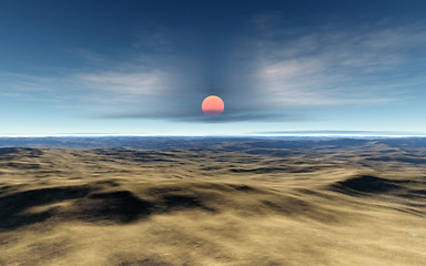 Image showing desert sunset