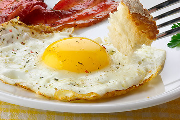 Image showing bacon and eggs