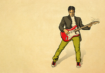 Image showing punk man with the guitar