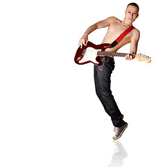 Image showing punk man with the guitar