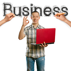 Image showing sketch word business with businessman