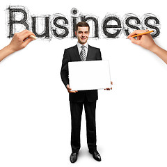 Image showing sketch word business with businessman