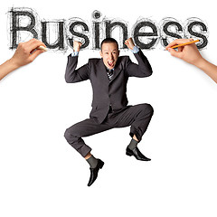 Image showing sketch word business with businessman