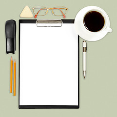 Image showing abstract business background with office supply