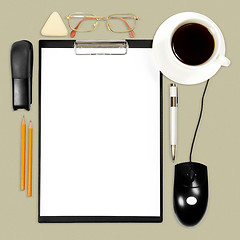 Image showing abstract business background with office supply