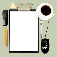 Image showing abstract business background with office supply