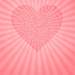 Image showing beige old paper with heart