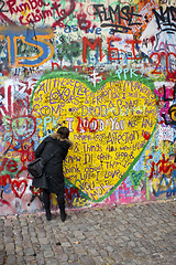 Image showing Lennon wall