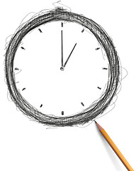 Image showing sketch clock