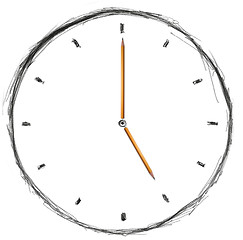 Image showing sketch clock
