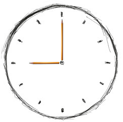 Image showing sketch clock