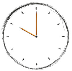 Image showing sketch clock