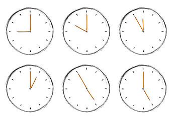 Image showing sketch clock