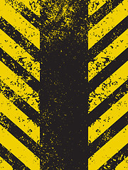 Image showing A grungy and worn hazard stripes texture. EPS 8