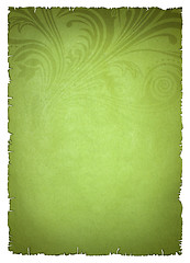 Image showing green old paper