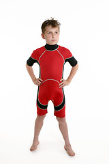 Image showing Child wearing a wetsuit