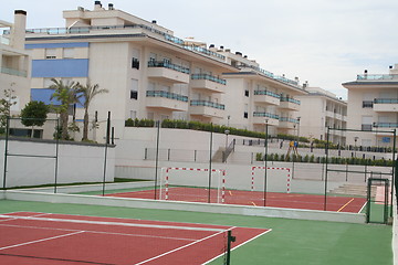 Image showing Apartment-buildings next to the Mediterranean