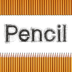 Image showing pencils and sketch letters