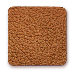 Image showing piece of brown leather