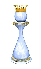 Image showing Blue chess queen