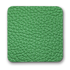 Image showing piece of green leather